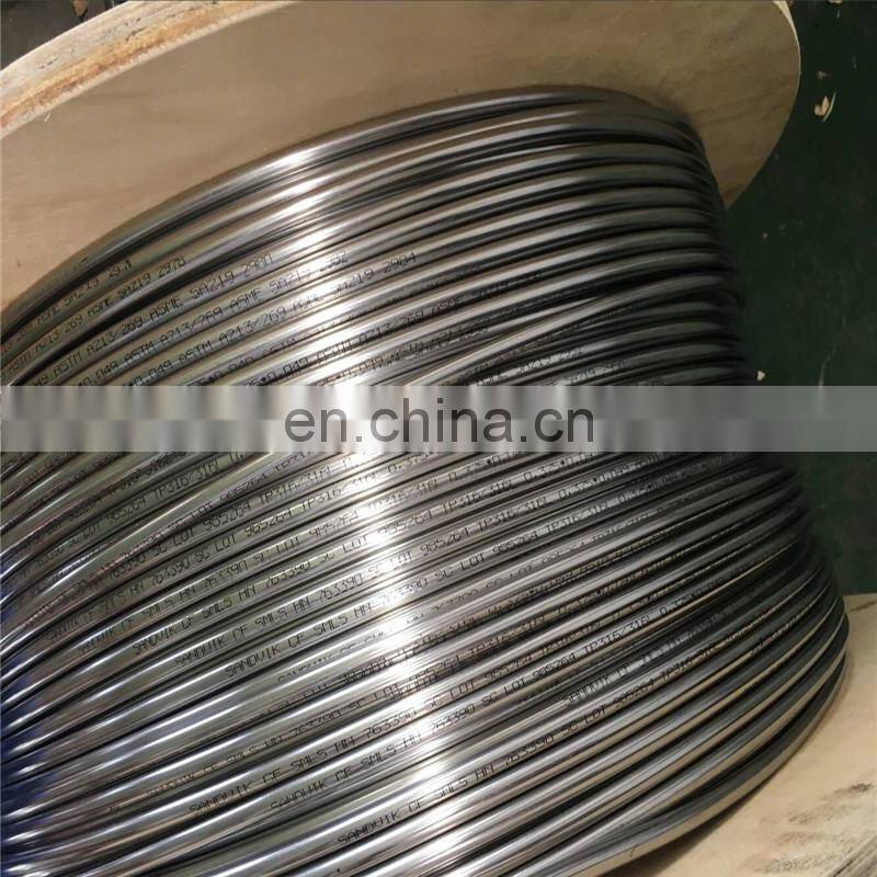 High quality 304l 316l astm a269 capillary tube coil