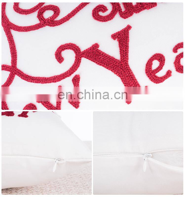 45x45CM Custom Latest Design Merry Christmas Theme Embroidery Sofa Cushions