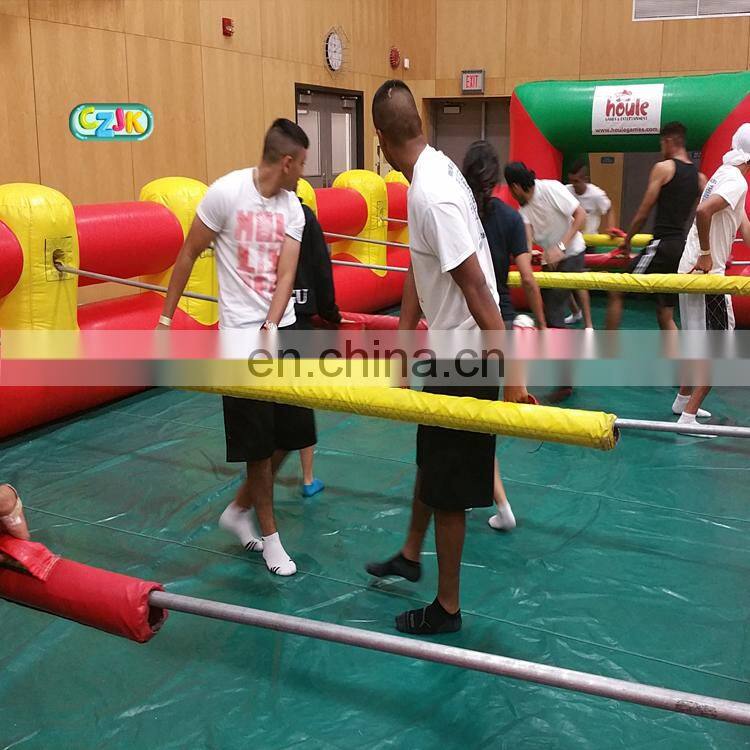 china commercial cheap price inflatable human foosball court game for sale