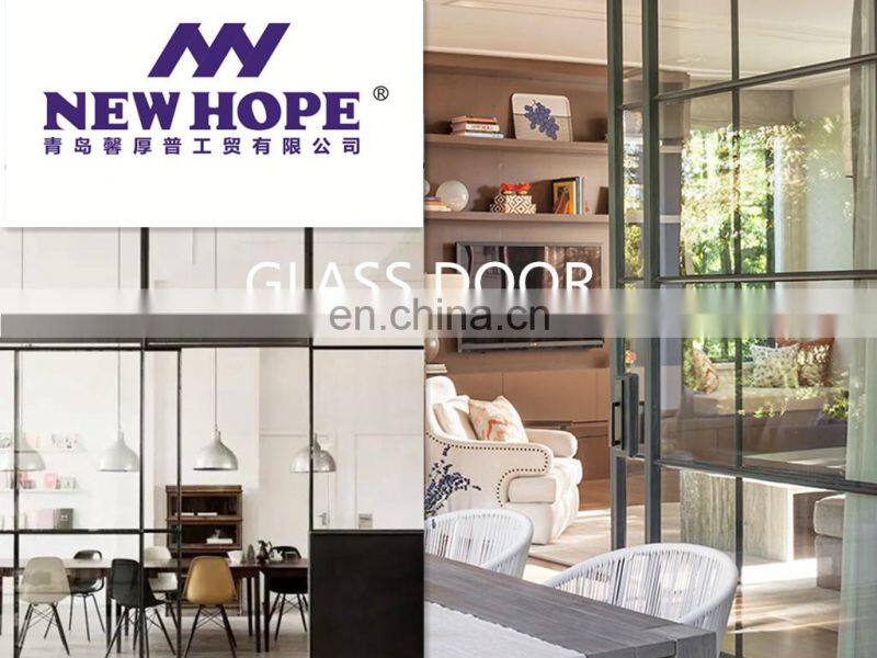 Cheap good quality aluminum clear tempered glass sliding door