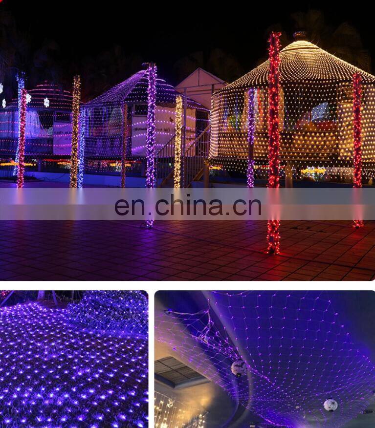 IP65 EU UK AU US plug customized sizes colorful fishing net holiday lighting christmas