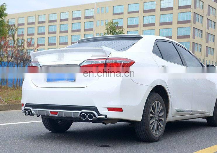 car exterior parts front lip splitter front bumper lip body kit for Corolla 14-18 rear diffuser spolier