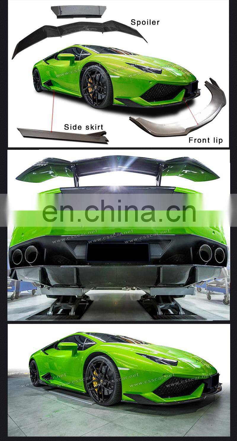 Car Auto Body Parts Carbon Fiber Front Rear Bumper Lip Spoiler Suitable For LP610 Wide Body Kits Styling