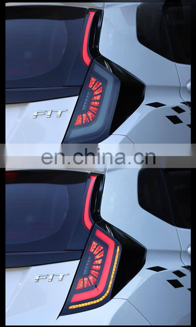 Smoke Color Dynamic Led Tail Lamp for Honda Fit Jazz 2014-2018 LED Back Lamp