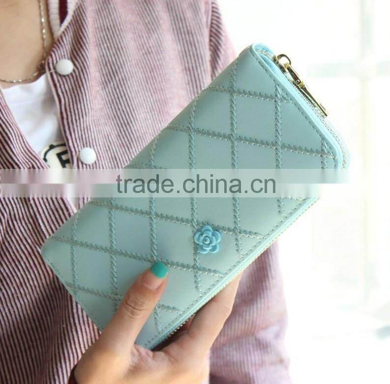 Flower PiNK and black multicolor Handbag Purse wallet Caretera para dama carteira Pu leather Multifunction