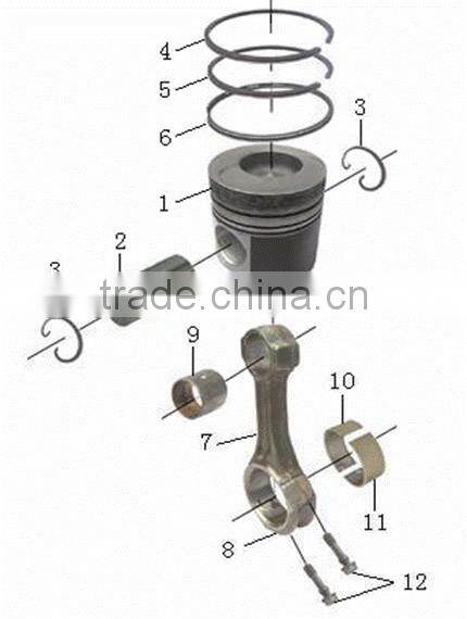 WD615 61560030010 diesel engine piston