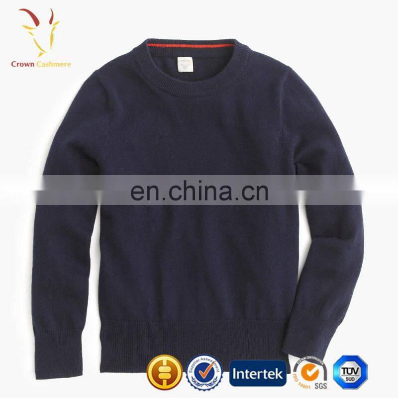 Knitted kids pullover sweater 100 cashmere sweater for boys