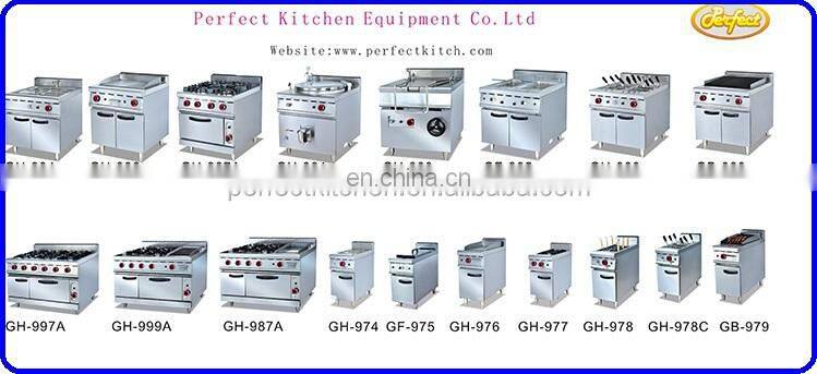 Commercial Restaurant gas 2 stove with cabinet for Hotel Kitchen equipment