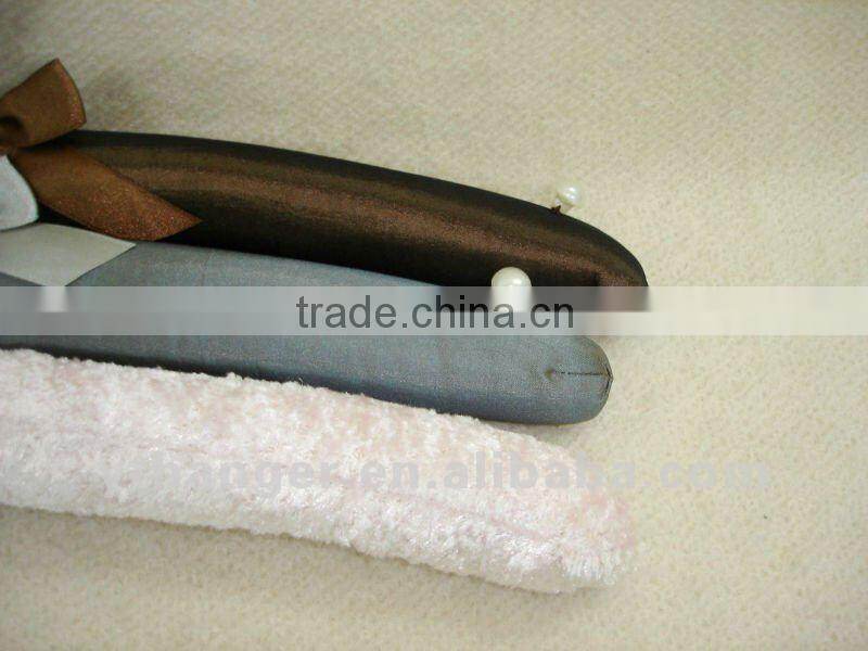 LP80 white satin clothes hangers