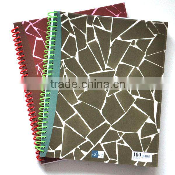 pp pvc hardcover notebook with spiral notebook