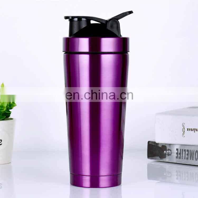 Custom Logo Colorful 1L Stainless Steel Gym Protein Shaker Bottle