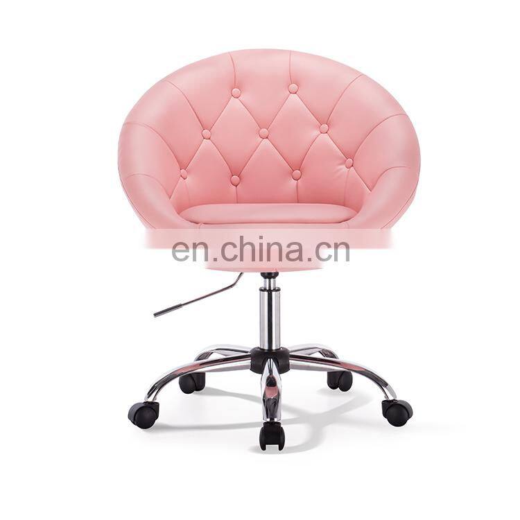 Lounge hydraulic chair wheels pu leather japanese salon waiting chair