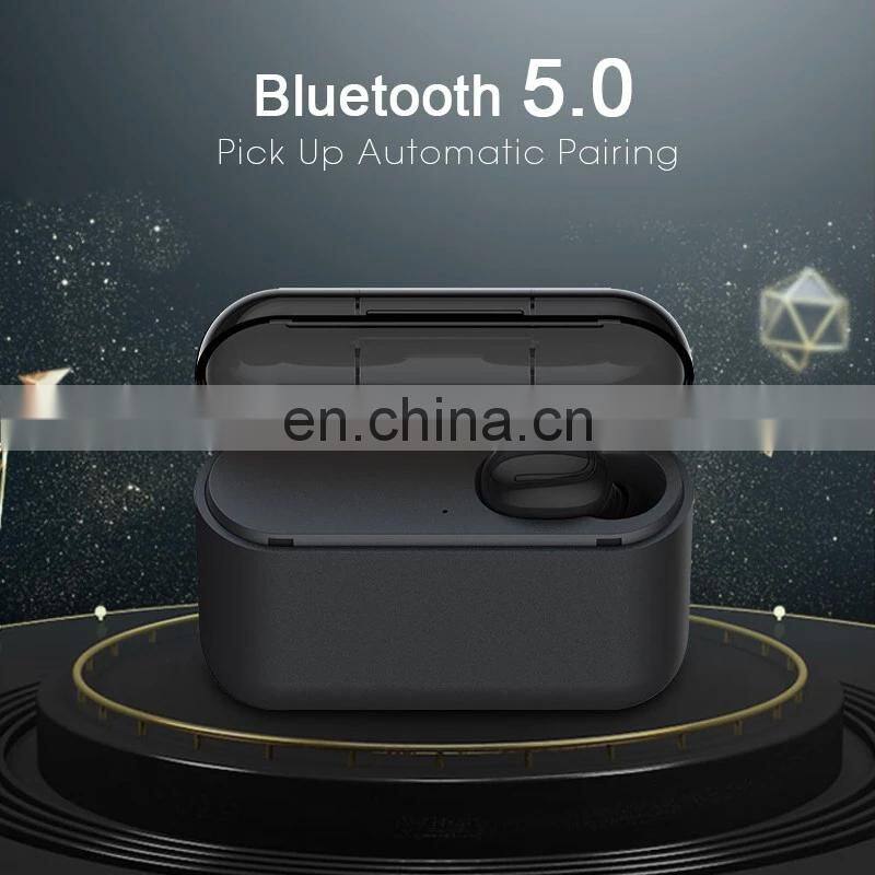 Portable BT 5.0 Q32 in-ear invisible mini cheap wireless earpiece earbud with 1500mah charging case