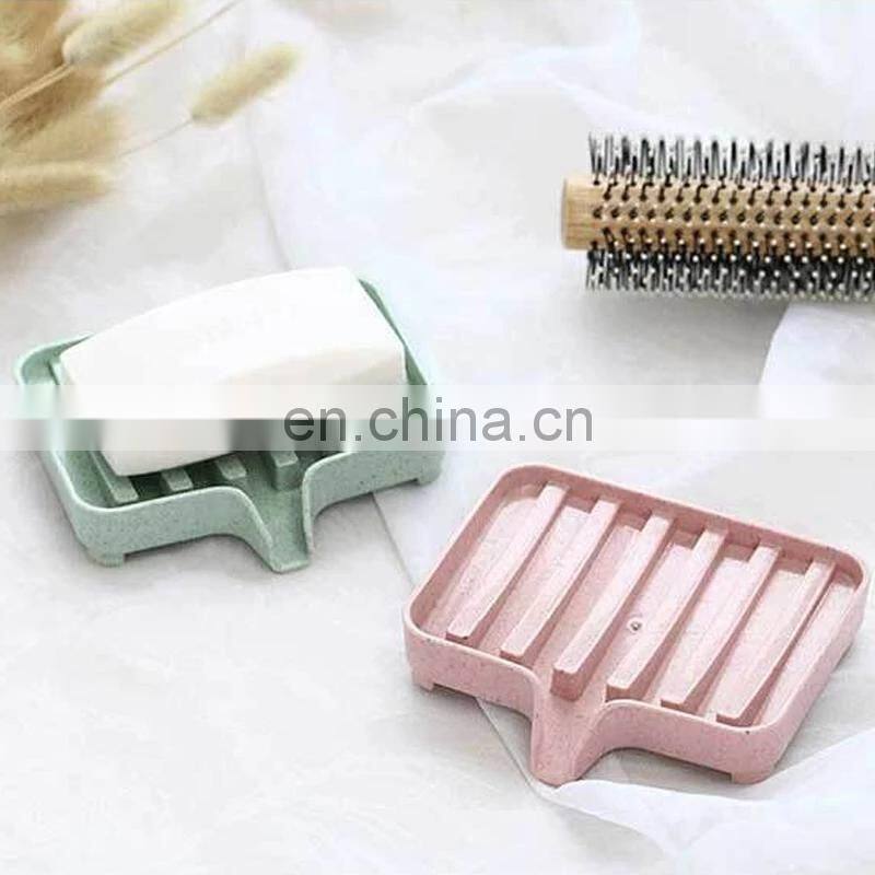 PP Wheat Straw Storage Rack Drain Soap Box Tray Soapbox Shower Soap Tray Tool Soap Dish Plate Holder