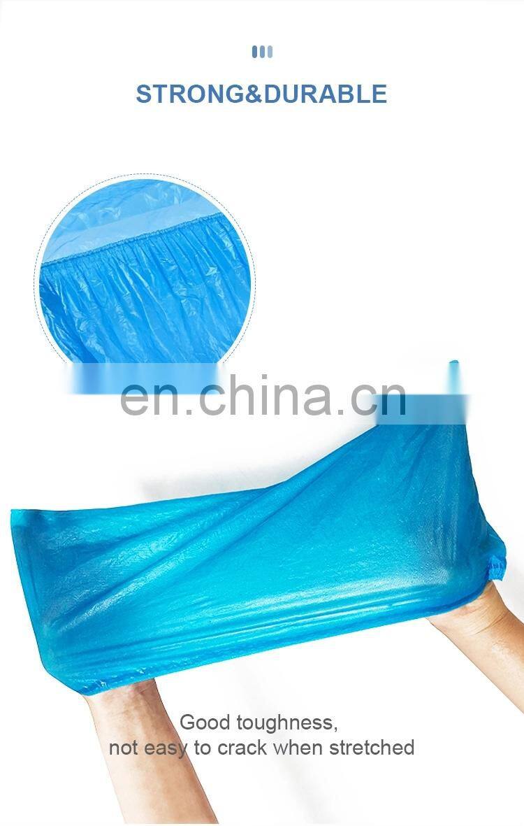 PP+CPE Coated Overshoes Blue+White shoecover medical waterproof shoe cover