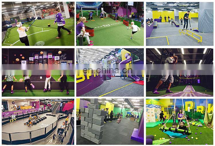 Complex Adventure Play Equipment Ninja Warrior Course Playground With Trampoline Park
