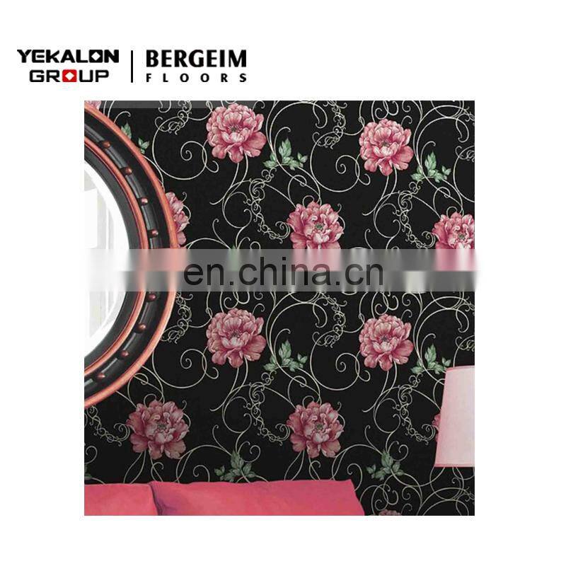 Latest cheap oem room waterproof paintable pvc beautiful wallpaper wallpaper rolls design for bedroom
