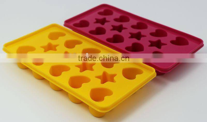 Star and heart shaped ice cube cool