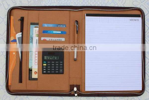 High quality pu leather file folder