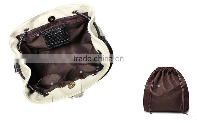 New Design female bag pu backpack tassel backpack