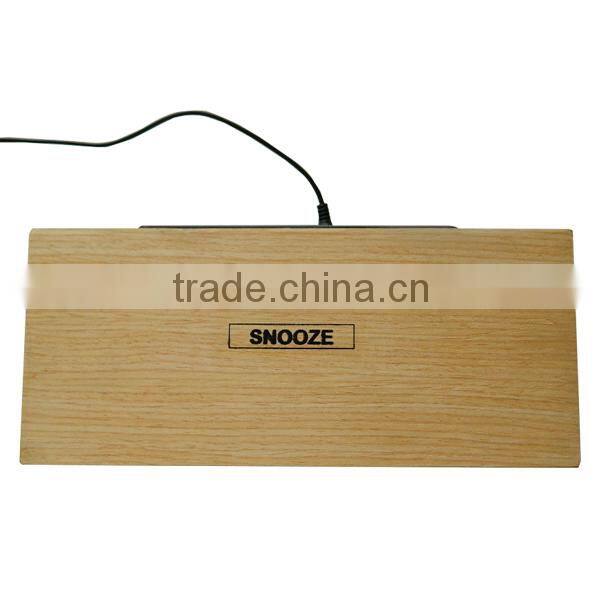 Office Digital LED Wood Clock with Calendar