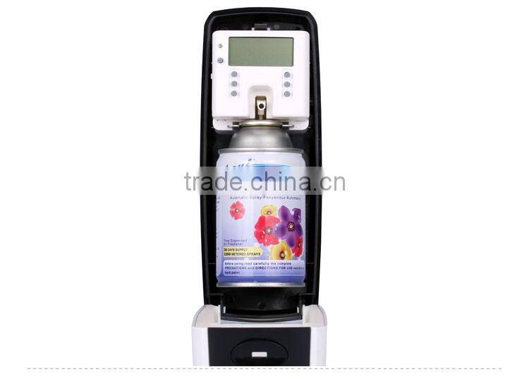YK3590 Electric LCD aerosol dispenser with AC power and 2 AA batteries supply auto air fragrance dispenser