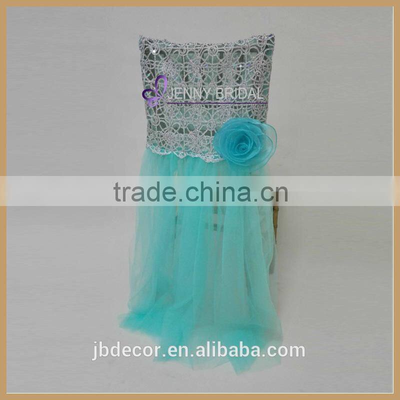 C186C jenny bridal fancy turquoise chiavari chair cover for wedding
