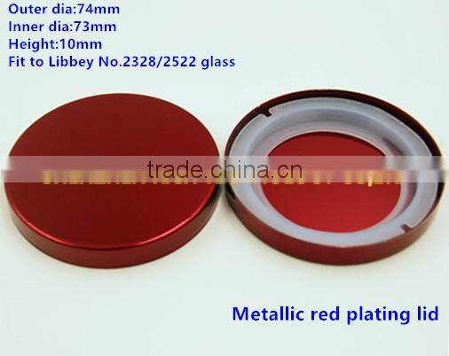74mm metallic green plating candle lid
