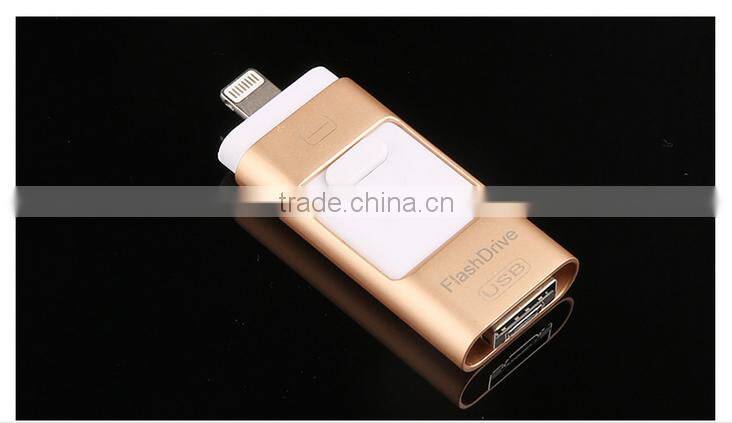 3 in 1 otg usb drive for iphone and Android