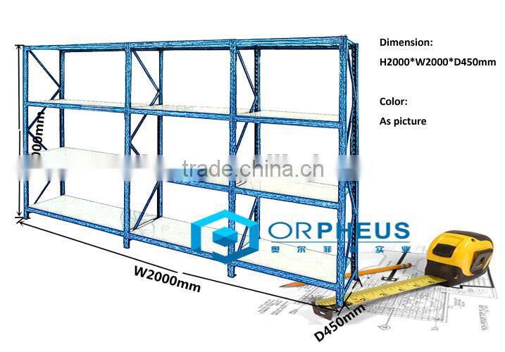 High End Shelf Metal Furniture 4 Tier Supermarket Steel Storage System