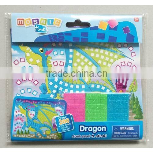 Wholesale Friendly plane design mosaic art sticker for kids