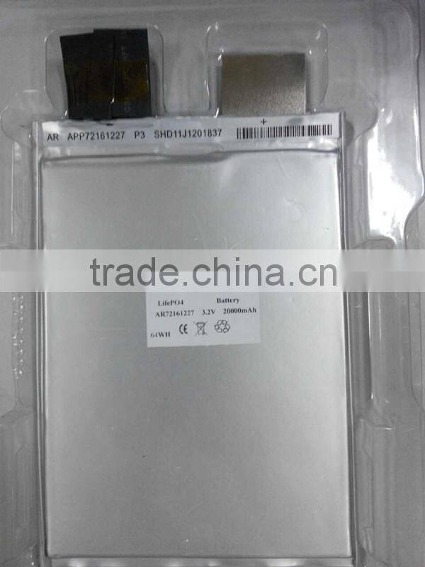 In stock original 3.2v 20ah a123 lifepo4 prismatic battery/ EV rechargeable battery