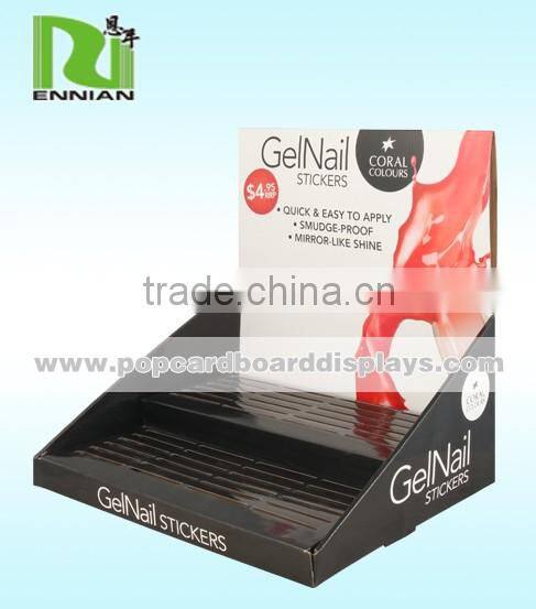 Environmentally Protection Cardboard Nail Polish Counter Display For Promotion