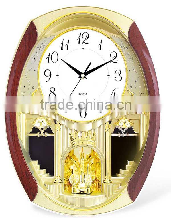 Big Size Rotating Design Plastic Quartz Wall Clock