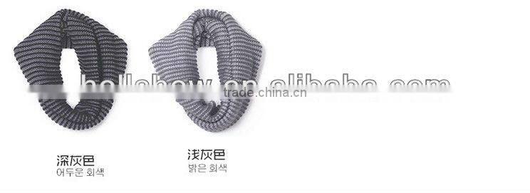 Winter Knitted Two Tone Lady Neck Scarf