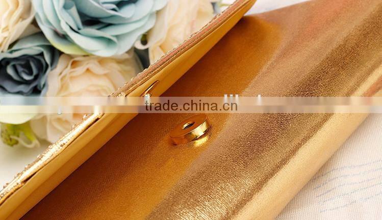Latest Fashion Pretty Luxury Crystal Evening Bags,Gold Evening Clutch Bags
