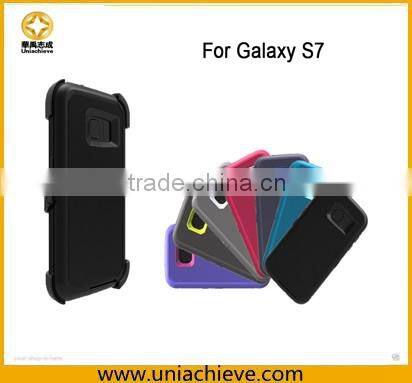 Case for Samsung S6/S7 Armor Hybrid Robot phone case with Full body covered red