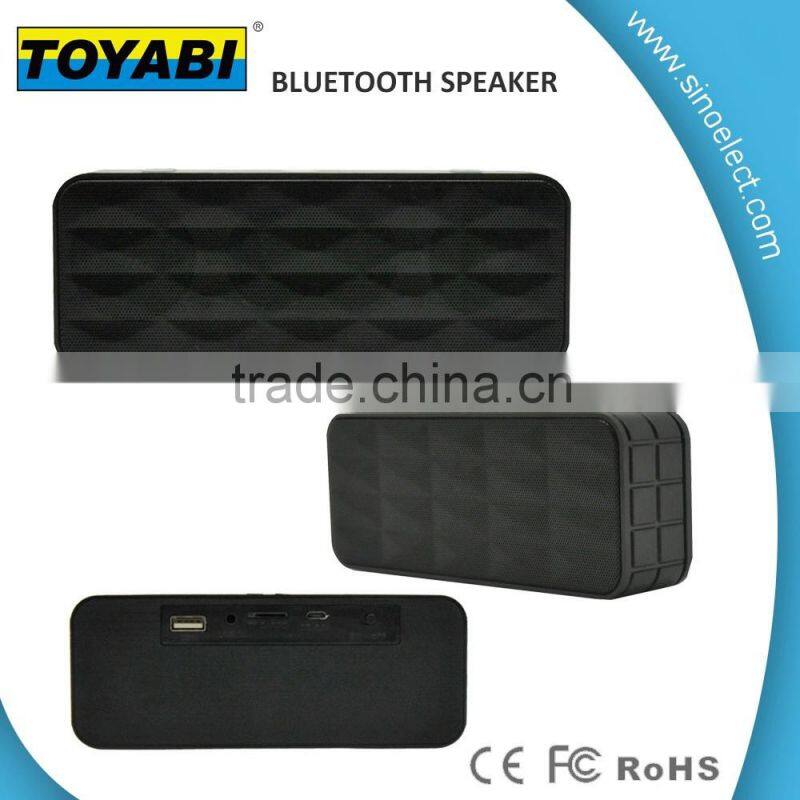 2016 new multifunction speaker support bluetooth/FM/SD card/U disk and built in 400mAh battery for 4 hours playing