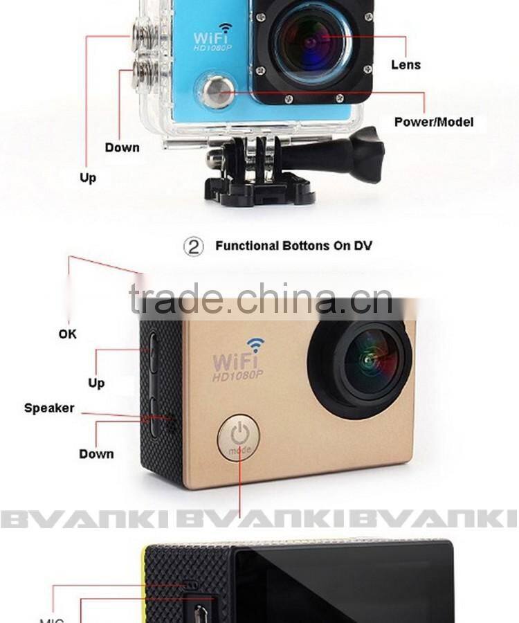 2016 trending products Action Camera 30M Waterproof Camera WiFi Full HD 1080p 12Mp Video DV Sports Camera accept paypal