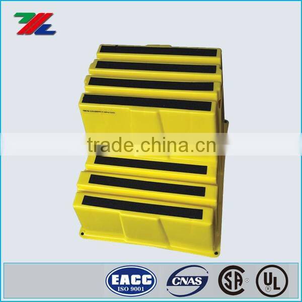 HDPE Plastic Three Steps Ladders with Skid Resistance labels ; Plastic Steps stools with 1000LB loading ladders