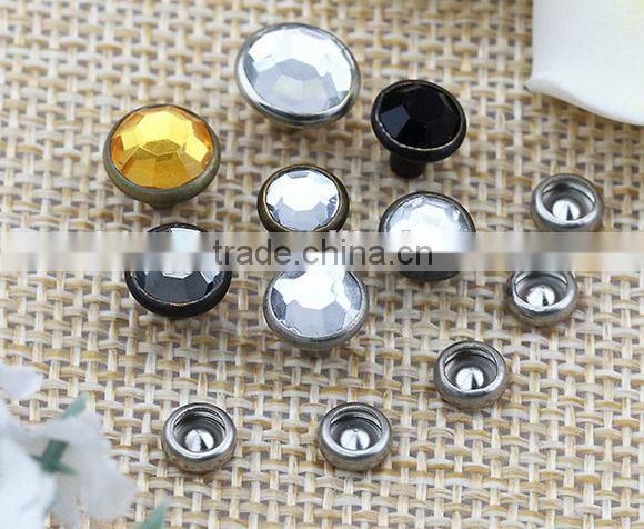 2 Pillar Sedex Audited Factory Rhinestones Metal Jeans Rivets