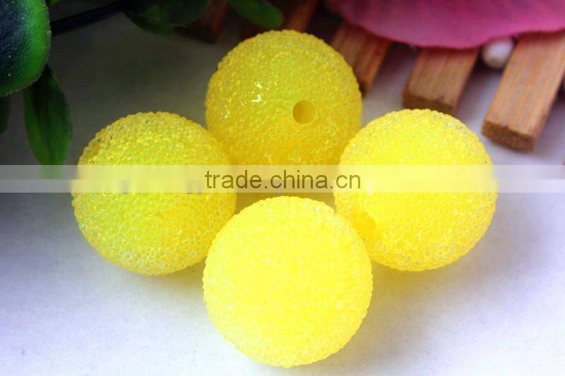 Large Chunky round 20mm jewelry resin seed rhinestone glass berry bubblegum ball loose beads for kids jewelry making!!