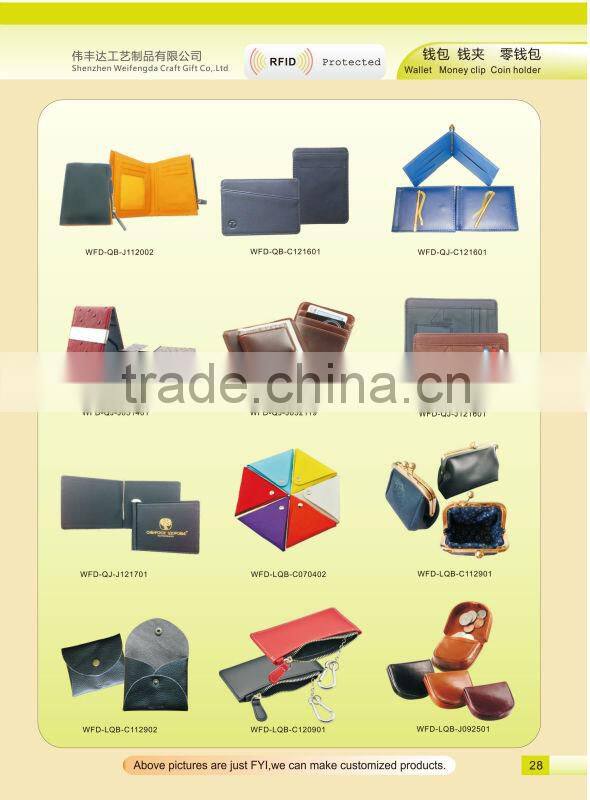 Magnetic money clip leather black brown handcraft high quality gift items