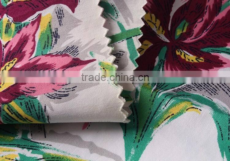 2016 digital printed textiles wholesale 100% cotton satin fabric