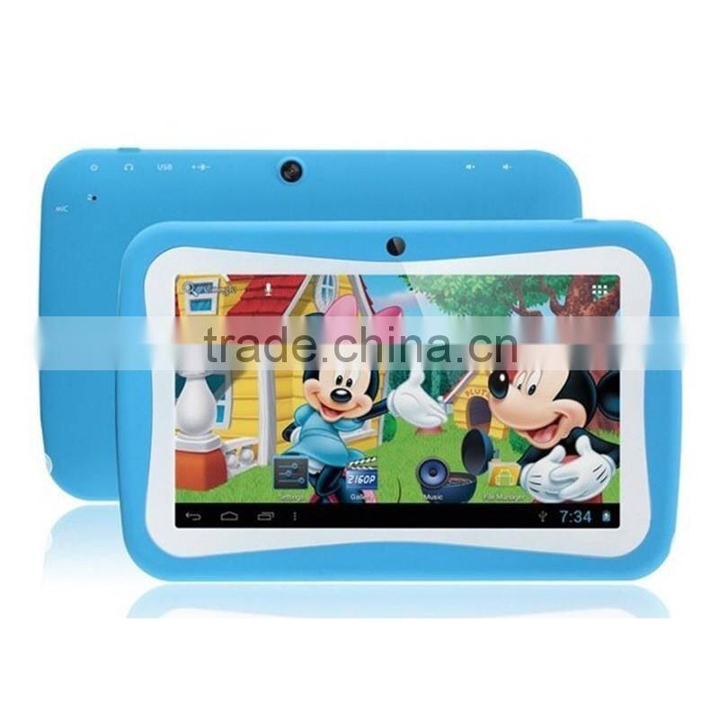 Kid Proof Silicone Kids 7 inch Tablet Case Quad Core Android 4.4.2 Good Quality Tablet PC android 4.2 Tablet For Gaming