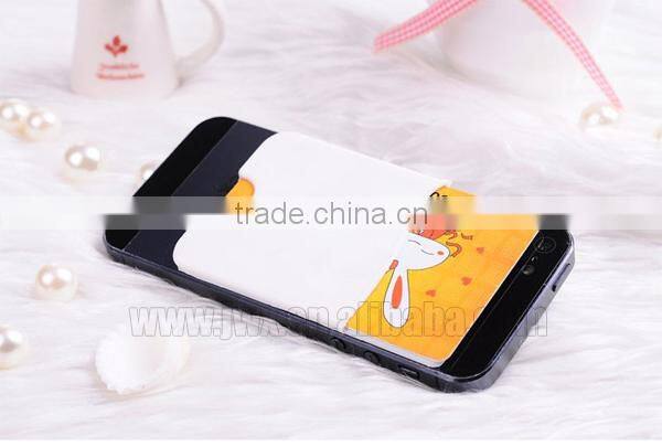 advertising cell phone pouch 3M sleeve silicone wallet credit card holder