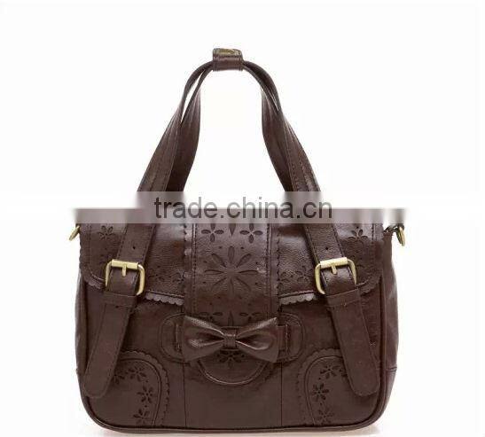 Flower hollow out female bowknot tide handbag fashion backpack 2014 latest ladies handbags