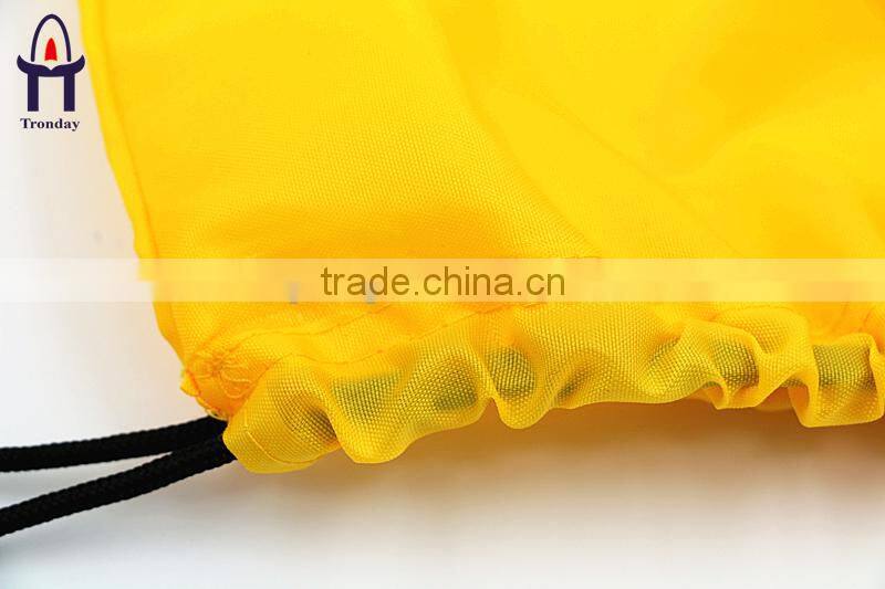 420D custom drawstring backpack with cute monster printing beach bag