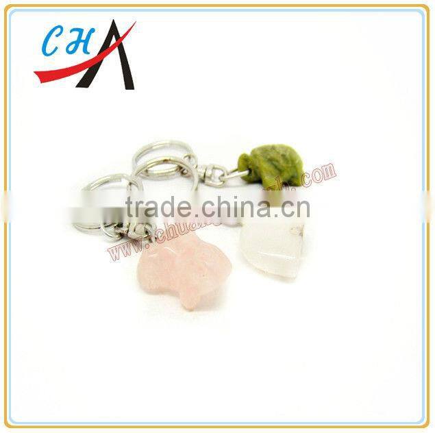 semi precious stone key chains for wholesale
