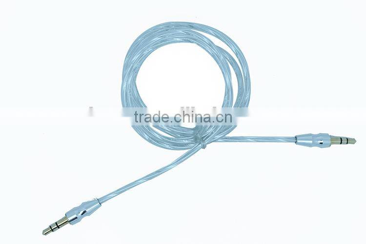 manufacture audio/DC3.5m to DC3.5mm transparent cable
